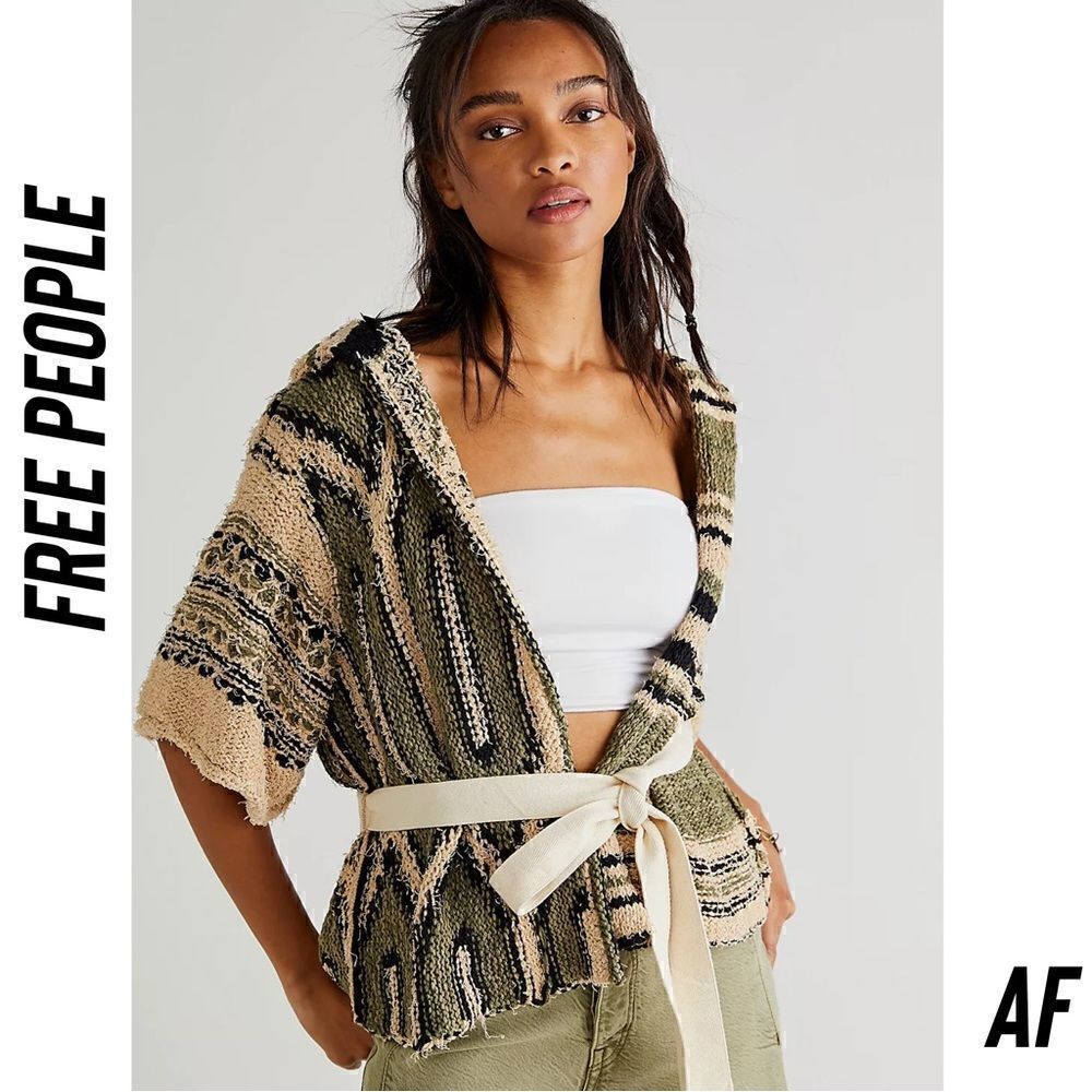 FREE PEOPLE DESERT PALM WRAP CARDI NWT LARGE & XS